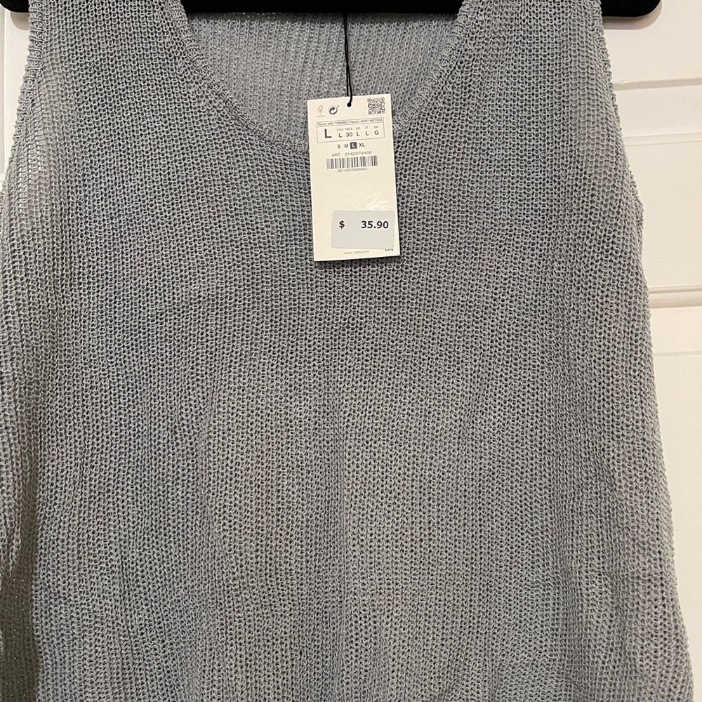 Zara NWT scoop neck knit tank